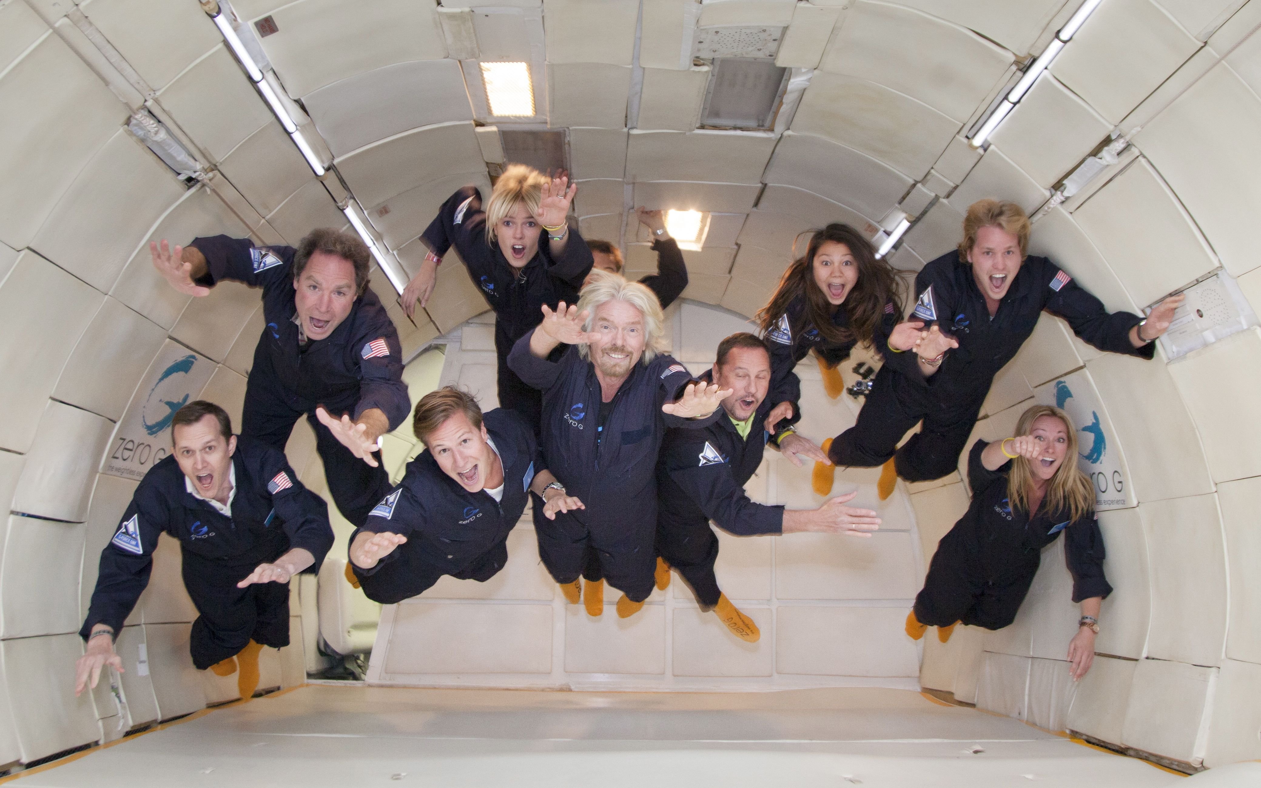 Virgin Galactic's Billionaire Founder Sir Richard Branson Takes Zero-G Flight